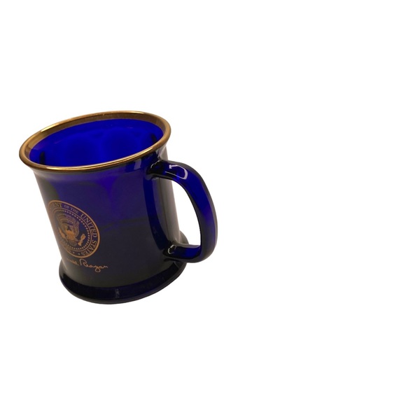 Ronald Reagan Vintage Cobalt Blue Coffee Mug + San Francisco Chronicles 6/4/2004 - Picture 5 of 15